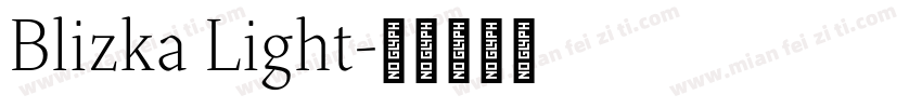 Blizka Light字体转换